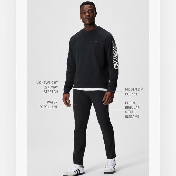 Fabletics Black Nylon men’s  pants 30x32. NWOT. - Picture 9 of 9